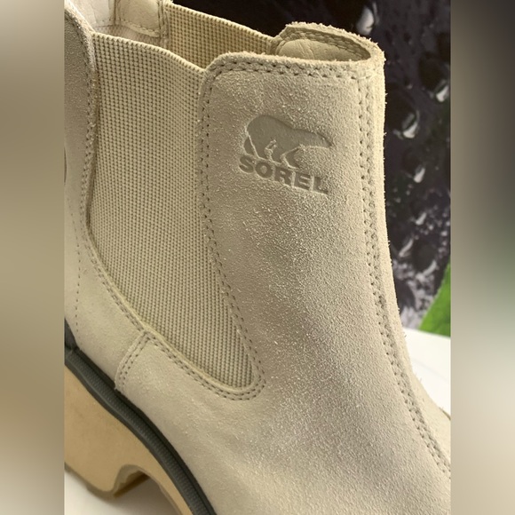 New!! Sorel Women’s Hi-Line Chelsea Boot Size 9.5 Chalk, Ceramic - Picture 9 of 11